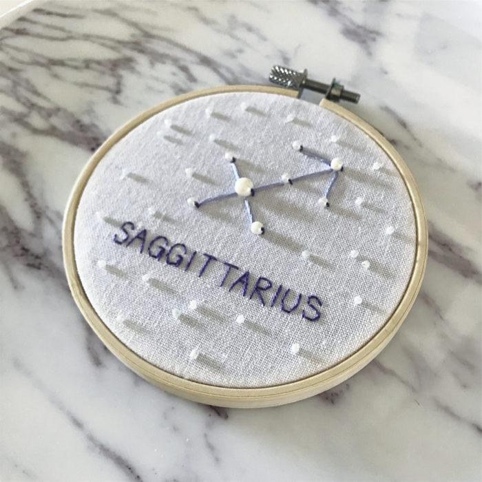 9 Sagittarius Embroidery