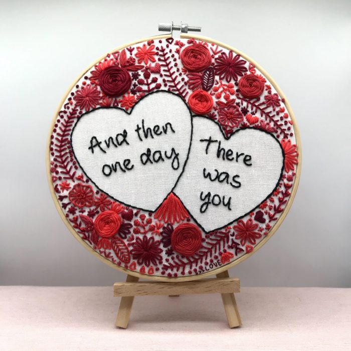 And then one day there was you love embroidery