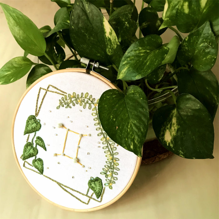 Gemini - In the garden Embroidery