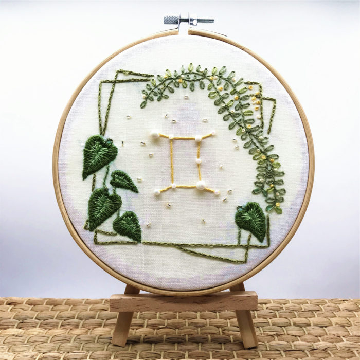 Gemini - In the garden Embroidery2