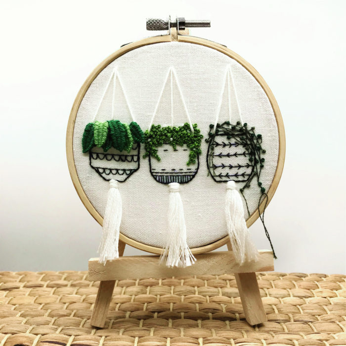 Hanging Plants Embroidery