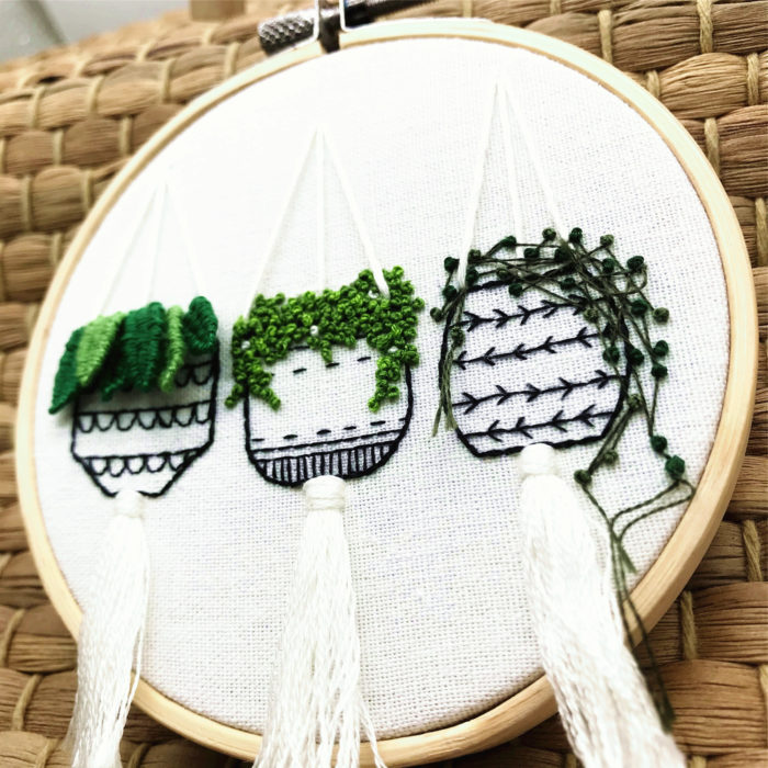 Hanging Plants Embroidery3