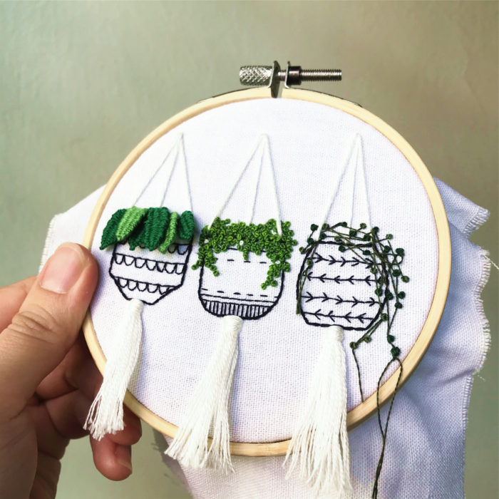 Hanging Plants Embroidery5