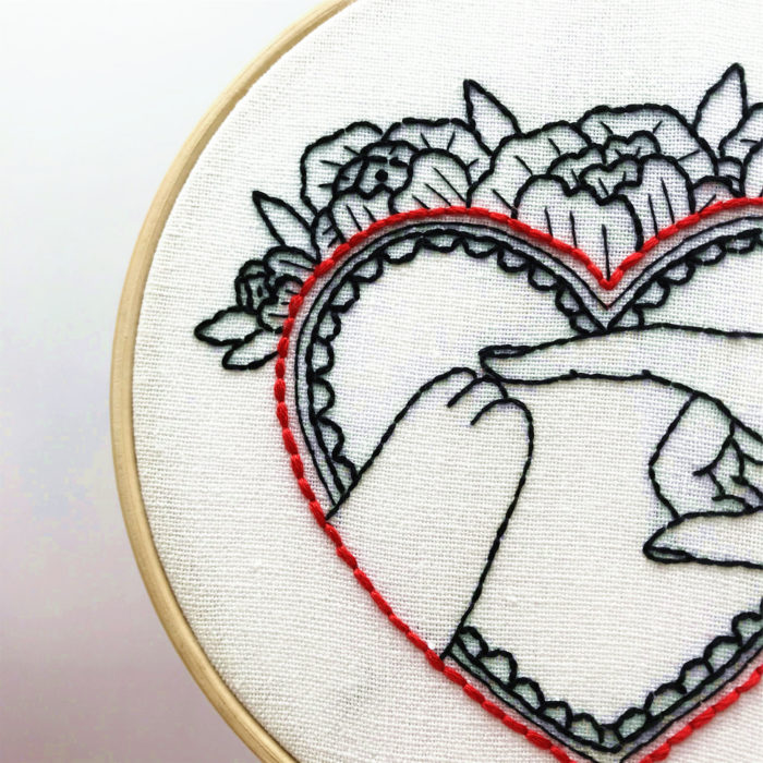 Love Me Cat Paw Embroidery2