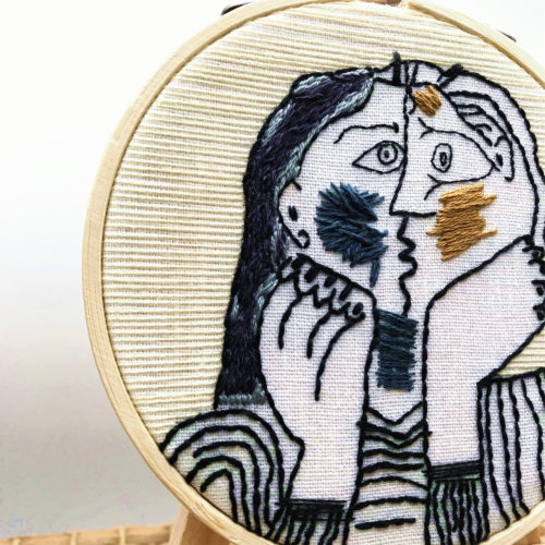 Pablo Picasso - Le Baiser Embroidery3