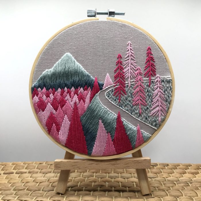 Pink-forest-embroidery