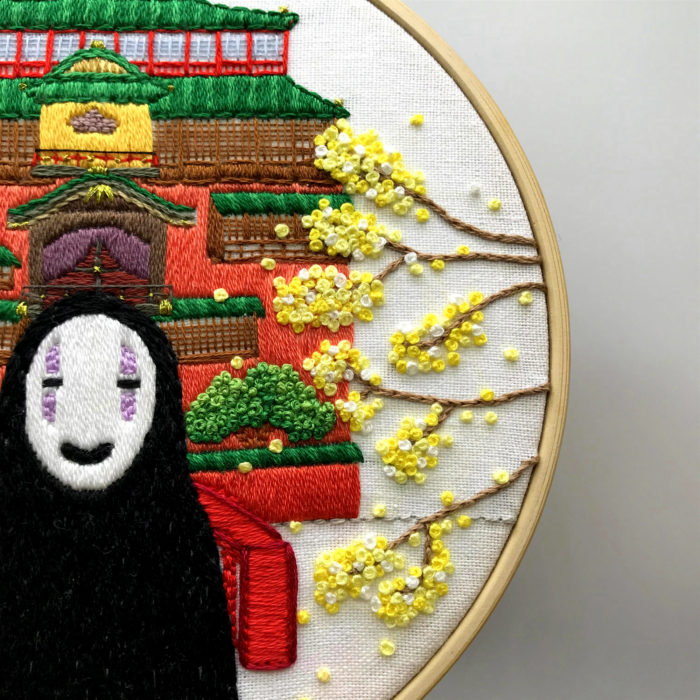 Spirited Away - No Face - Embroidery3