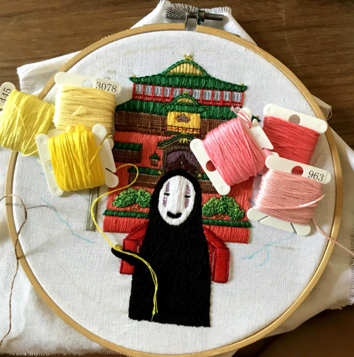 Spirited Away - No Face - Embroidery5