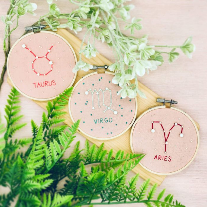 Taurus Virgo Aries Embroidery