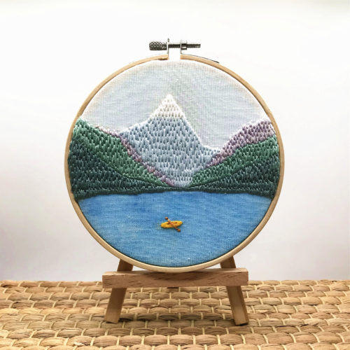 Uninhabited - Kayaking Embroidery